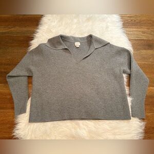 A New Day Ribbed Gray Sweater